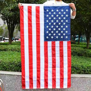 Partydekoration US USA Amerika-Flagge 90 x 150 cm Sterne und Streifen Vereinigte Staaten Nationalflaggen Doppelseitig bedrucktes amerikanisches Banner für die Dekoration T230522