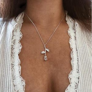 Pendant Necklaces Bohemia Trendy Necklace Women Delicate Tricolor Gold Silver Color Rose Valentine's Day Gift For Girlfriend