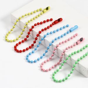 20Pcs Ciondoli portachiavi con catena di perline a sfera colorata Catena appesa con connettore per gioielli fai da te che fanno risultati di ornamenti portachiavi