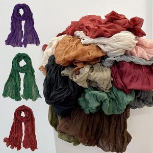 Sciarpe 16 colori Moda Sciarpa tinta unita per bambini per le donne Ragazze Primavera Inverno Scialli lunghi da donna Avvolge Bandana Pashmina Nero
