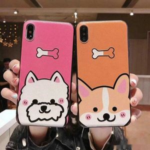 Cartoon puppy mobile phone case cover for iphone XS max Xr X 7 7plus 8 8plus 6 6plus 6S TPU + PC