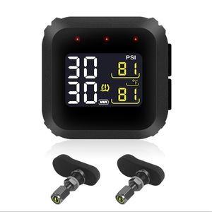 LEEPEE Sistema di monitoraggio della pressione dei pneumatici TPMS in tempo reale per moto Sensori esterni Display LCD impermeabile M3 Moto Wireless