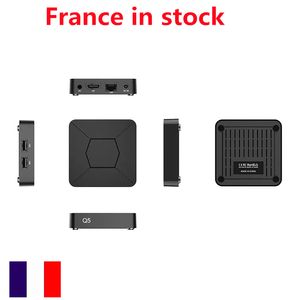 A França tem estoque Q5 TV Box Allwinner H313 Android10.0 OS 2GB RAM 8GB ROM ATV DUAL WIFI 100M 4K BT VOICE REMOTE