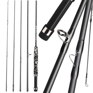 Boat Fishing Rods Sougayilang 5 Fly Rod Lightweight Ultra Portable 5 Section Carbon Fiber Graphite EVA Handle Travel Pesca 230520