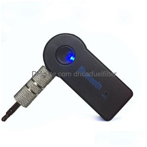 Bluetooth Car Kit MP3プレーヤー3.5mmストリーミングカーA2DPワイヤレスAUX o音楽レシーバーアダプターハンド付きマイク付き電話ドロップ配達DHGDI