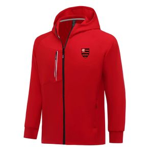 Clube de Regatas do Flamengo Herren Jacken Herbst warmer Mantel Freizeit Outdoor Joggen Kapuzenpullover Durchgehender Reißverschluss Langarm Lässige Sportjacke