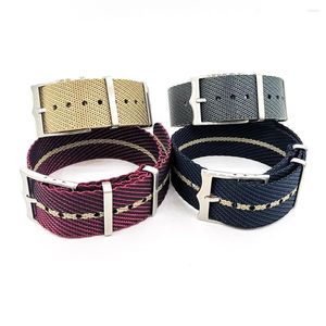 Uhrenarmbänder 20mm 22mm Nylon Universalbandband Französische Truppen Fallschirmtasche Militär weich für Armband