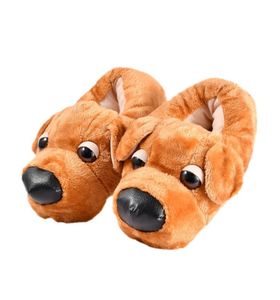 Lifelike Animal Slippers Puppy Designer Men Winter House Shoes Men039s Soft Slippers Funny Man Home Shoes Fuzzy Slippers Unisex3518364