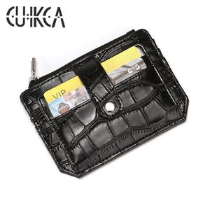 Carteiras Cuikca Classic Crocodile Pattern Card Holder Men Women Leather Case Id Wallet Bolsa Bolsa