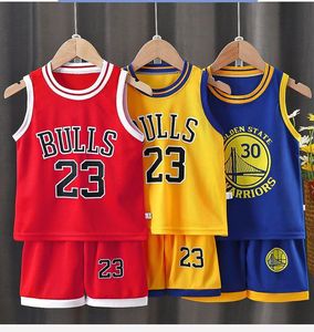 Clothing Sets Boys Summer Basketball Uniform 2pcs Vest Pants Quick Drying Clothes 2 14 Years Kids Shorts Sleeve Homewear Outfits 230520