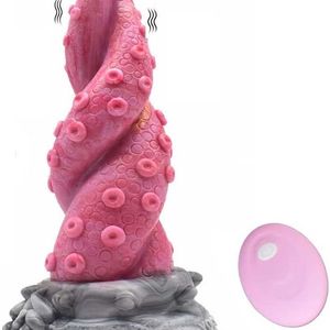 factory outlet Monster Vibrating Dildo 7.48Inch Realistic Animal Tentacle Dildos Vibrator Electric Anal Vibration Sex Toys with Suction Cup
