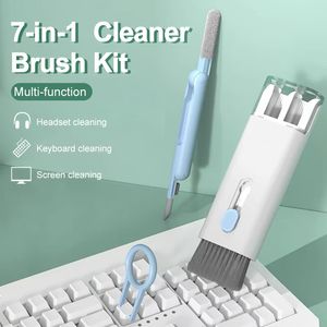 7-i-1 datortangentbordsrengöringsborstepaket hörlurar rengöringspenna för headset iPad telefonrengöringsverktyg Cleaner KeyCap Puller Kit