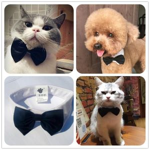 Dog Apparel 2pcs/lot Gentle Pet Tie Bows Adjustable Grooming Wedding Party Bowknots For Puppies Small Animals Cat Collar Accessories