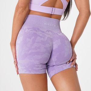 Kvinnor shorts camo kort sömlös mjuk träning leggins Joga hög midja kondition tjockare kläder tätt gym slitage nylon spandex grossist 230520