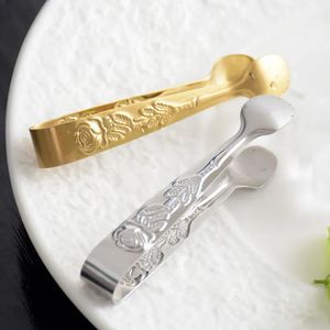 Rose Inciso Mini Tong Sugar Tong Ice Clip Utensili da bar da cucina Forniture da cucina all'ingrosso