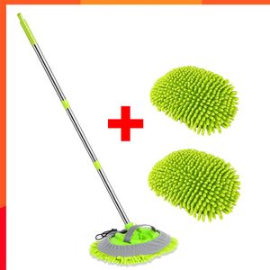New Car Washing Mop Adjustable Handle Cleaning Mop For Car Cleaning Soft Chenille Broom Window Wash Mops Car Dust Remover Wax Brush