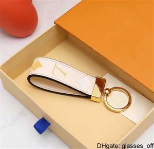 Keychain Card Holder Exquisite Leather Luxury Designer Keyring Zinc Alloy Letter Unisex Lanyard cute for women men Black White Metal Small Jewelry accessories 5625