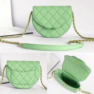 23P Fashion Half Moon Crossbody Clutch CC Bags إمرأة رجل Luxurys حمل حقيبة يد حقيبة سرج مصمم حقيبة Lambskin مبطن الكافيار حقائب كتف صغيرة للسفر