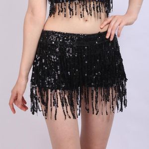 Sahne aşınma püskül saçak şort caz gece kulübü bar rave kıyafet payetler latin göbek dansı kadın performans rekabet kıyafetleri