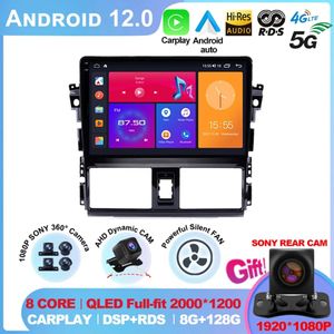 Android 12.0 для Toyota Vios Yaris 2013 2014 2015 2016 Multimedia Video Player Car Radio GPS Navigation No DVD 2 Din CarPlay New-2