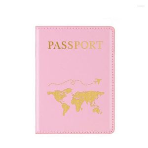 حاملي البطاقات PU Leather Travel Passport Cover Fashion Women Holder Case for Men Document Wallet