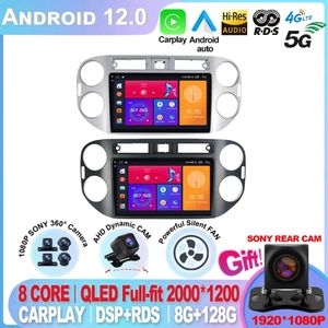 Para VW Volkswagen Tiguan 1 NF 2006 2008-2016 Android 12 Auto Radio CarPlay 4G Multimídia Multimídia 2din Autoradio GPS Monitor DSP-2