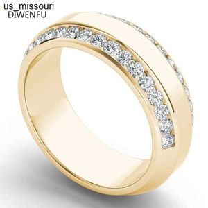 Кольца кольца Diamond 18K Желтые золотые обручальные кольца для женщин, мужчины, классическая Bizuteria anillos de Diamond Gemstone Jewelry Gold Ring Gifts J230522