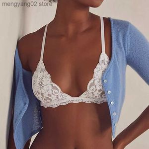 Bras Sexy Lace Bralette Women Lingerie Cute Underwear Triangle Bra Backless Top Secret Bras Adjustable Strap Bralet Small Chest Top T230522