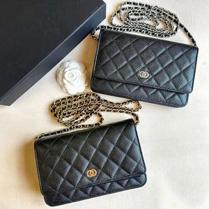 Mini channel clutch chain woc Bags luxury tote handbag womens mens designer cc bag pink pochette Cross body messenger bag quilted leather caviar black Shoulder Bags