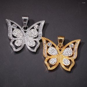 Подвесные ожерелья мода и творческая женская одежда аксессуары ювелирные изделия из нержавеющей стали красивая бабочка