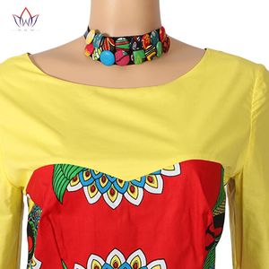 Necklaces 2022 Latest Design Double Layers Botton Choker Necklace African Cotton Fabric Handmade Jewellery Collares For Women BRW WYS24