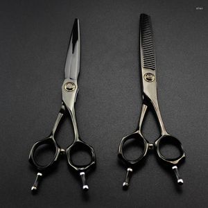 Inch Black Japanese 440C Stainless Steel Thinning Cutting Hairdressing Scissor