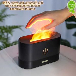 Bil Ny 180 ML USB -luftfuktare Bilrenare Sov Atomizer Flame Ultrasonic Essential Oil Diffuser Air Freshener Fragrance Aroma Home