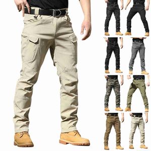 Calças masculinas Moda Calça de carga militar Homens de calças táticas folgadas calças de algodão casual de algodão