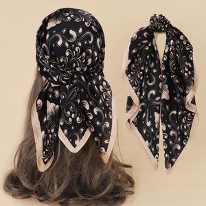 Scarves Paisley Print Handkerhief Small Hijab Scarf For Women Cute Shawls Bandana Head Scarfs Square Headbands Silk Neck 70 70cm