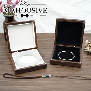 Boxen Holz Display Box Superfaser Material Neue Schmuckschachtel Massivholzohrringe Ring Schmuck Display Display Requisiten