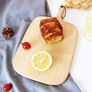 Table Mats Kitchen Chopping Board Wood Food Plate Pizza Bread Hangable Cutting Non-slip Household Accessories