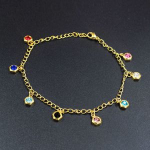 Anklets 304 Stainless Steel Ins Style Anklet Bohemian For Women On The Leg Summer Beach Barefootgold Color 22cm(8 5/8") Long G220519 good