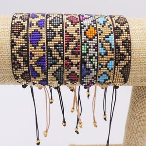 Accessori di modo delle donne del braccialetto di perline della Boemia del braccialetto del leopardo della perla del riso