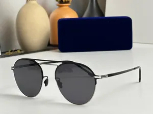 Modedesigner Duane Herren-Sonnenbrille, klassisch, Vintage, ultraleicht, Metall, runde Form, Outdoor-Brille, einfacher, vielseitiger Stil, UV-Schutz, mit Etui