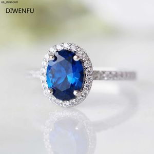 Band Rings Natural Sapphire Rings for Women Sterling Silver 925 Wedding Filled Women 2021 Couple Wedding Diamond Necklaces Ring for Jewelry J230522