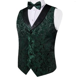 Men's Vests Exquisite Design Men's Luxury Vest Adjustable Tuxedo Dress Waistcoat Bowtie Set For Business Wedding Party Gifts