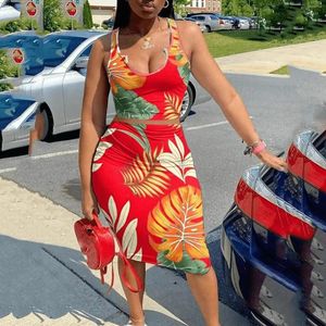 Work Dresses Womens Sexy 2 Piece Midi Dress Outfits Sleeveless Print Tank Crop Swimsuit Women Short Pencil Skirt Set Pantsuit