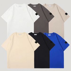 T-shirt męski Geometryczna plakietka T-shirt z grafiką Okrągłe wycięcie pod szyją Hip-hopowa marka z krótkim rękawem Letnia popularna koszulka z krótkim rękawem z alfabetem Główna ulica T-shirt z okrągłym wycięciem pod szyją Top Męski