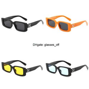 Lüks güneş gözlükleri moda kapalı beyaz çerçeveler stil kare marka erkekler kadın güneş gözlüğü ok x siyah çerçeve gözlük trendi güneş gözlükleri parlak spor seyahat sunglas mq0v