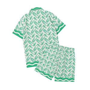 Casa Blanca Tshirt Zestaw 2 sztuki designerskie koszulę szorty luźne luksusowe luksusowe koszulę Casablanc Men Casual Polos Suit Odzież Wysokiej jakości koszulka Casablancas 562