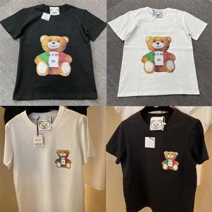 Herr t-shirts Italy Womans T Kläder fylld björn grafisk bokstavstryck Fritid Fashion Dålig kvalitetsdesigner svart vit 3xl 5xl tee-tränare