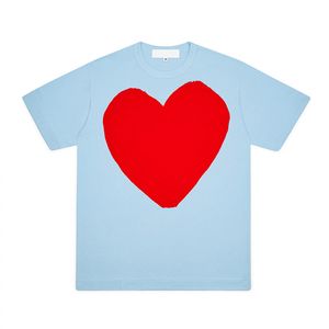 Mens cgds skjortor Summer Mens T-shirts CDGS T-shirt Commes Short Sleeve Womens Heart Badge Garcons broderi Heart Red Love Hesrt Print 4557