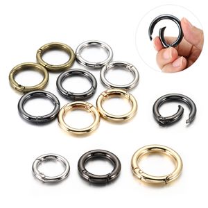 5pcs Metal Spring Gate O Ring Openable Keyring Leather Belt Firep Buckle Chain Made Chain Clop Clip Diy Jewelry Craft