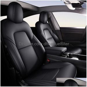 Car Seat Covers Custom Ers For Tesla Model 3 Dedicated Fl Erage Seats Protection Pad Customize Interior Accessories Drop Delivery Mo Dhcd6
